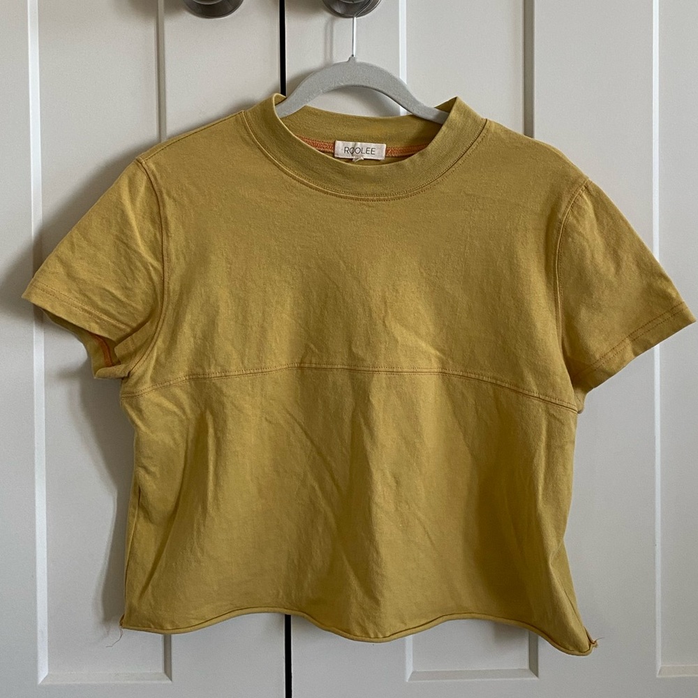 Roolee Mustard Yellow Crop Top
